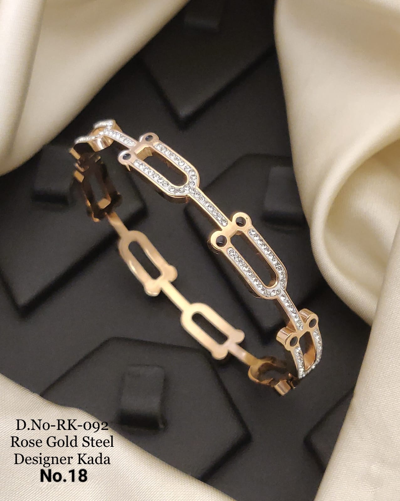 Rose Gold Free Size Steel Designer Breslet Kada Catalog
